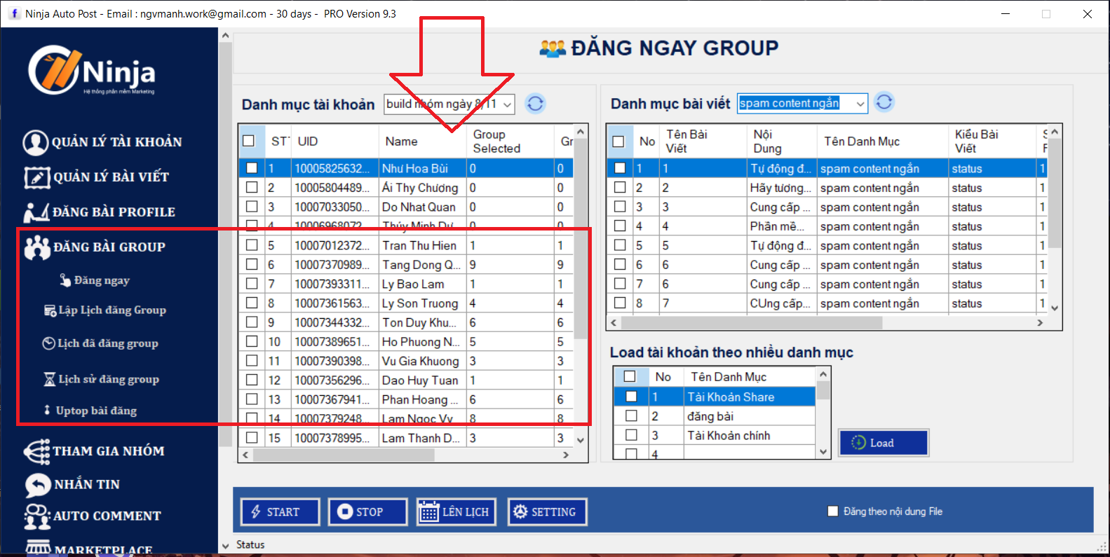 Tool tham giá nhóm tự động