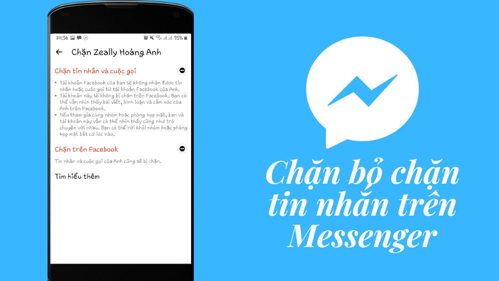 Hướng dẫn cách bỏ chặn tin nhắn chờ trên Messenger